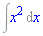 Int(x^2, x)