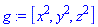 g := [x^2, y^2, z^2]