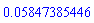 0.5847385446e-1