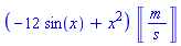 (-12*sin(x)+x^2)*Units:-Unit(('m')/('s'))
