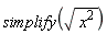 simplify(sqrt(x^2))