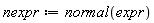 nexpr := normal(expr)