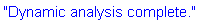 "Dynamic analysis complete."
