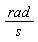 rad/s