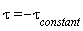 tau = -tau[constant]