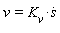 v = K[v]*(diff(s(t), t))