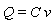 Q = C*v