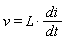 v = L*di/dt