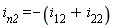 i[n2] = -i[12]-i[22]