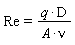 Re = q*D/(A*nu)