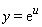 y = exp(u)