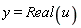 y = Real(u)