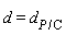 d = d[P/C]