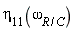 eta[11](omega[R/C])