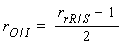 r[O/(I)] = (r[rR/S]-1)*(1/2)