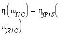 eta(omega[I/C]) = eta[fP/S](omega[fS/C])