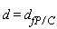 d = d[fP/C]