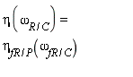 eta(omega[R/C]) = eta[fR/P](omega[fR/C])