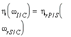 eta(omega[I/C]) = eta[rP/S](omega[rS/C])