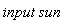 input*sun