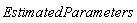 EstimatedParameters