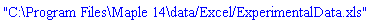 "C:\Program Files\Maple 14\data/Excel/ExperimentalData.xls"