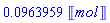 0.963959e-1*Units:-Unit('mol')