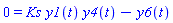 0 = Ks*y1(t)*y4(t)-y6(t)