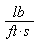 lb/(ft*s)