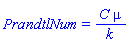 PrandtlNum = C*mu/k