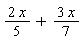 2*x*(1/5)+3*x*(1/7)