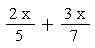2*x*(1/5)+3*x*(1/7)