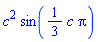 c^2*sin((1/3)*c*Pi)