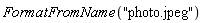 FormatFromName("photo.jpeg")