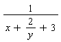1/(x+2/y+3)