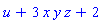 u+3*x*y*z+2