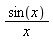 sin(x)/x
