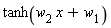 tanh(w[2]*x+w[1])