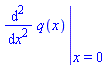 eval(diff(diff(q(x), x), x), {x = 0})