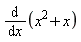 diff(x^2+x, x)