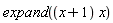 expand((x+1)*x)