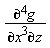 ((&PartialD;)^(4)g)/(&PartialD;x^3&PartialD;z)