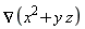 Nabla(x^2+y*z)
