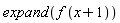 expand(f*(x+1))