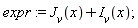 expr := J[v](x)+I[v](x)