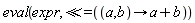 eval(expr, `&ll;` = (proc (a, b) options operator, arrow; a+b end proc))