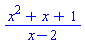 (x^2+x+1)/(x-2)