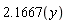 2.1667*y