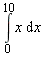 int(x, x = 0 .. 10)
