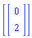 [Vector[column]([[0], [2]])]
